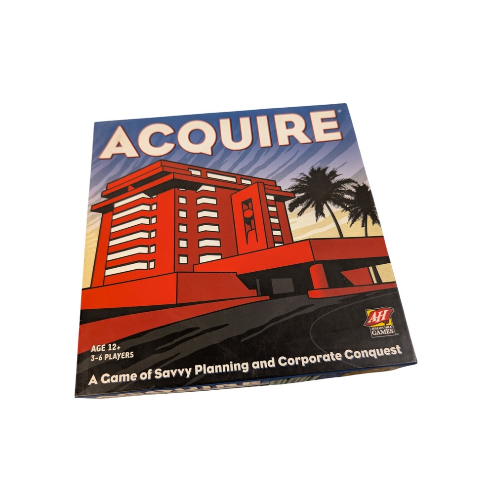 Avalon Hill Acquire Board Game Real Estate Strategy Corporate Conquest Complete